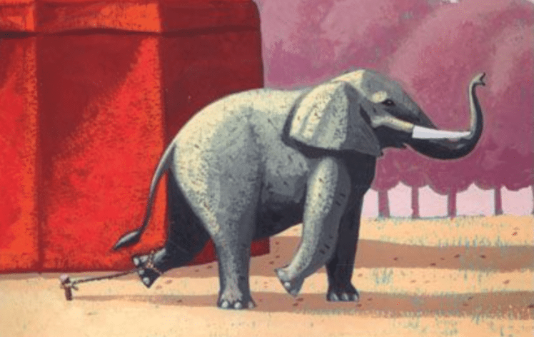 Der angekettete Elefant